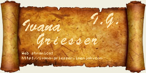 Ivana Griesser vizit kartica